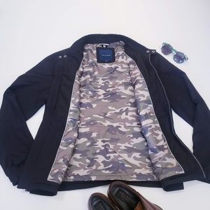 Cole Haan, Bottom Trucker Packable Rain Jacket